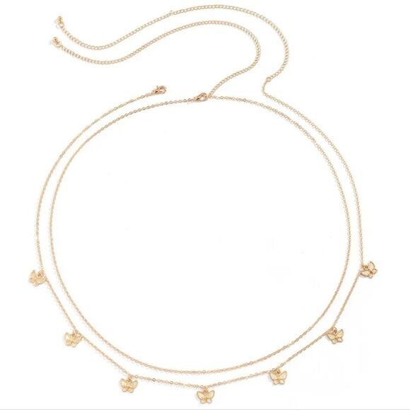 NWOT Gold Butterfly Waist Chain - Picture 4 of 4